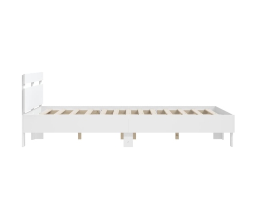 Estructura de cama sin colchón blanco 140x190 cm