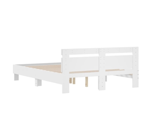 Estructura de cama sin colchón blanco 140x190 cm