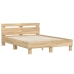 Cama con cabecero madera de ingeniería roble Sonoma 135x190 cm