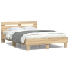 Cama con cabecero madera de ingeniería roble Sonoma 135x190 cm