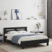 vidaXL Estructura cama con cabecero madera ingeniería negro 120x190 cm