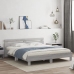 vidaXL Estructura de cama cabecero y luces LED gris Sonoma 180x200 cm