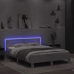 Estructura de cama con cabecero y luces LED blanco 150x200 cm