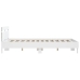 Estructura de cama con cabecero y luces LED blanco 150x200 cm