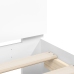 Estructura de cama con cabecero y luces LED blanco 150x200 cm