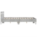 vidaXL Estructura de cama cabecero y luces LED gris hormigón 135x190cm