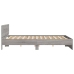 Estructura de cama cabecero y luces LED gris Sonoma 180x200 cm