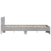 Estructura de cama cabecero y luces LED gris Sonoma 140x190 cm