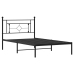 Estructura cama sin colchón con cabecero metal negro 107x203 cm