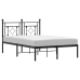 Estructura cama sin colchón con cabecero metal negro 120x200 cm