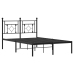 Estructura cama sin colchón con cabecero metal negro 120x200 cm