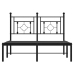 Estructura cama sin colchón con cabecero metal negro 120x200 cm