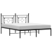 Estructura cama sin colchón con cabecero metal negro 160x200 cm