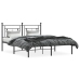 Estructura cama sin colchón con cabecero metal negro 160x200 cm