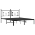 Estructura cama sin colchón con cabecero metal negro 160x200 cm