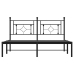 Estructura cama sin colchón con cabecero metal negro 160x200 cm