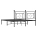 Estructura cama sin colchón con cabecero metal negro 160x200 cm