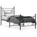 Estructura cama sin colchón con estribo metal negro 75x190 cm