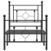 Estructura cama sin colchón con estribo metal negro 75x190 cm