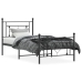 Estructura cama sin colchón con estribo metal negro 90x190 cm