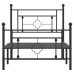 Estructura cama sin colchón con estribo metal negro 90x190 cm