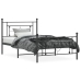 Estructura cama sin colchón con estribo metal negro 107x203 cm