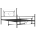 Estructura cama sin colchón con estribo metal negro 107x203 cm