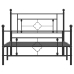 Estructura cama sin colchón con estribo metal negro 107x203 cm