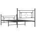 Estructura cama sin colchón con estribo metal negro 107x203 cm