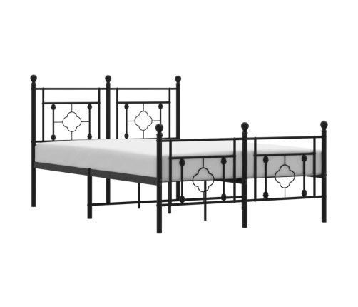 Estructura cama sin colchón con estribo metal negro 120x190 cm