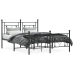 Estructura cama sin colchón con estribo metal negro 135x190 cm