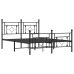 Estructura cama sin colchón con estribo metal negro 135x190 cm