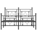 Estructura cama sin colchón con estribo metal negro 135x190 cm