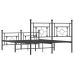 Estructura cama sin colchón con estribo metal negro 135x190 cm