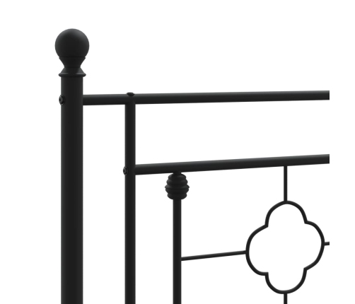 Estructura cama sin colchón con estribo metal negro 135x190 cm