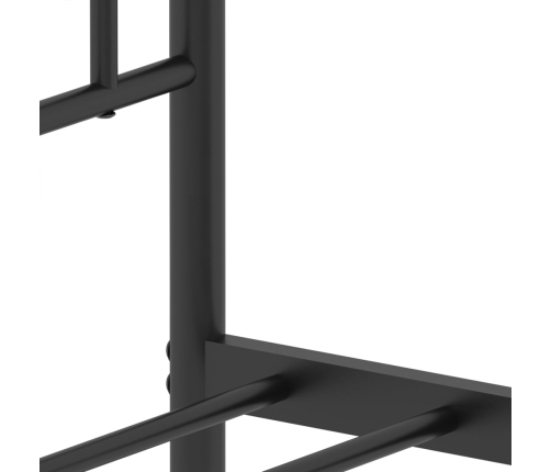 Estructura cama sin colchón con estribo metal negro 135x190 cm