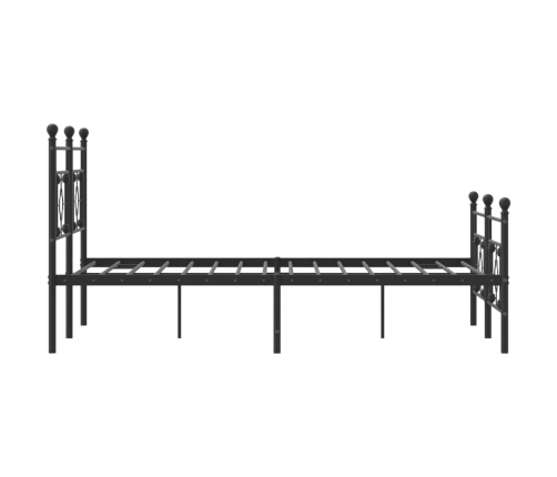 Estructura cama sin colchón con estribo metal negro 150x200 cm