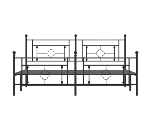 Estructura cama sin colchón con estribo metal negro 180x200 cm