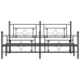 Estructura cama sin colchón con estribo metal negro 180x200 cm