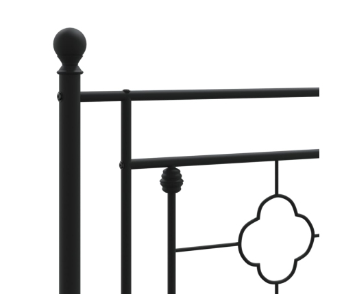 Estructura cama sin colchón con estribo metal negro 180x200 cm