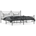 Estructura cama sin colchón con estribo metal negro 183x213 cm