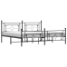 Estructura cama sin colchón con estribo metal negro 193x203 cm