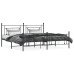 Estructura cama sin colchón con estribo metal negro 193x203 cm