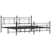Estructura cama sin colchón con estribo metal negro 193x203 cm