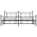 Estructura cama sin colchón con estribo metal negro 193x203 cm