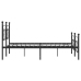 Estructura cama sin colchón con estribo metal negro 193x203 cm
