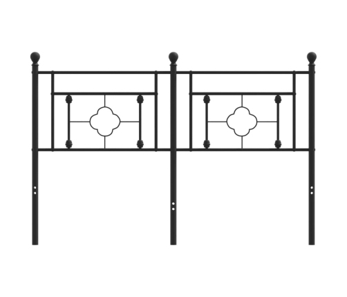 Cabecero de metal negro 135 cm