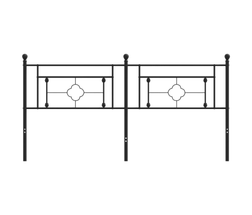 Cabecero de metal negro 180 cm