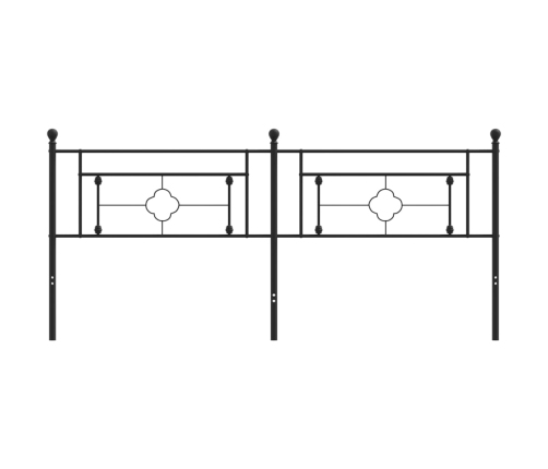 Cabecero de metal negro 200 cm