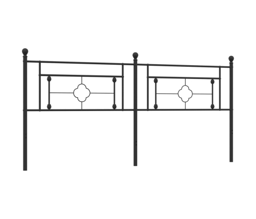 Cabecero de metal negro 200 cm